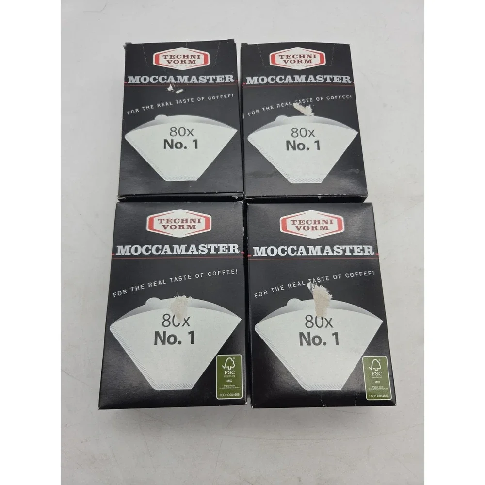 Moccamaster #1 Cup-One Filters White Paper 80-Count Boxes 4 Boixes - NEW